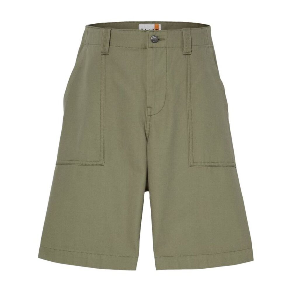 Timberland Mens Canvas Cargo Shorts / Earth